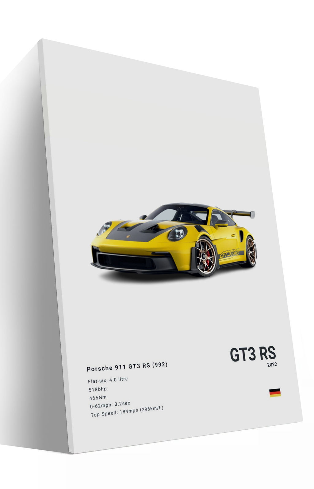 Yellow 911 GT3RS Supercar