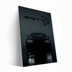 Black Dodge Challenger Hellcat -Rainy Night