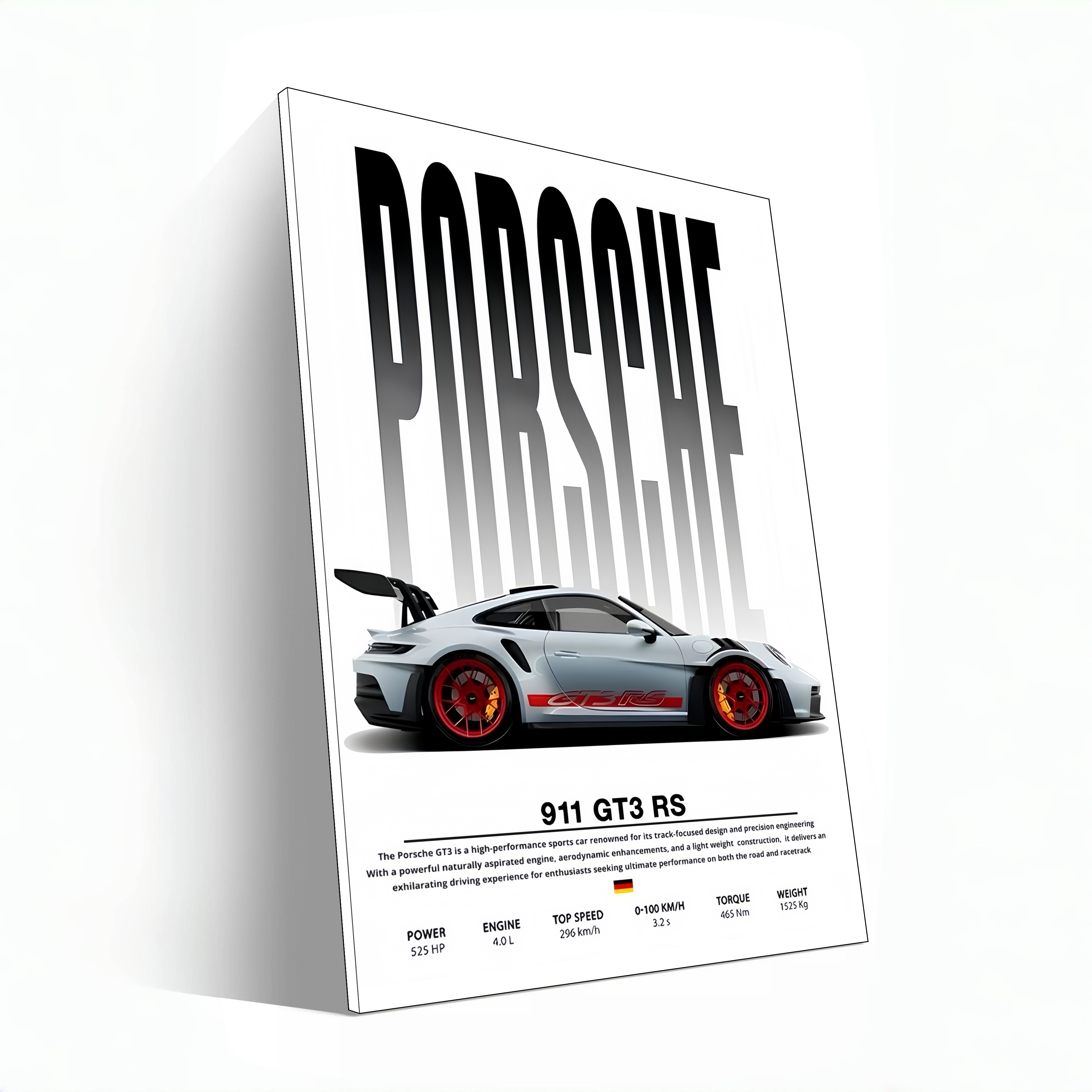 White 911 GT3RS Track style