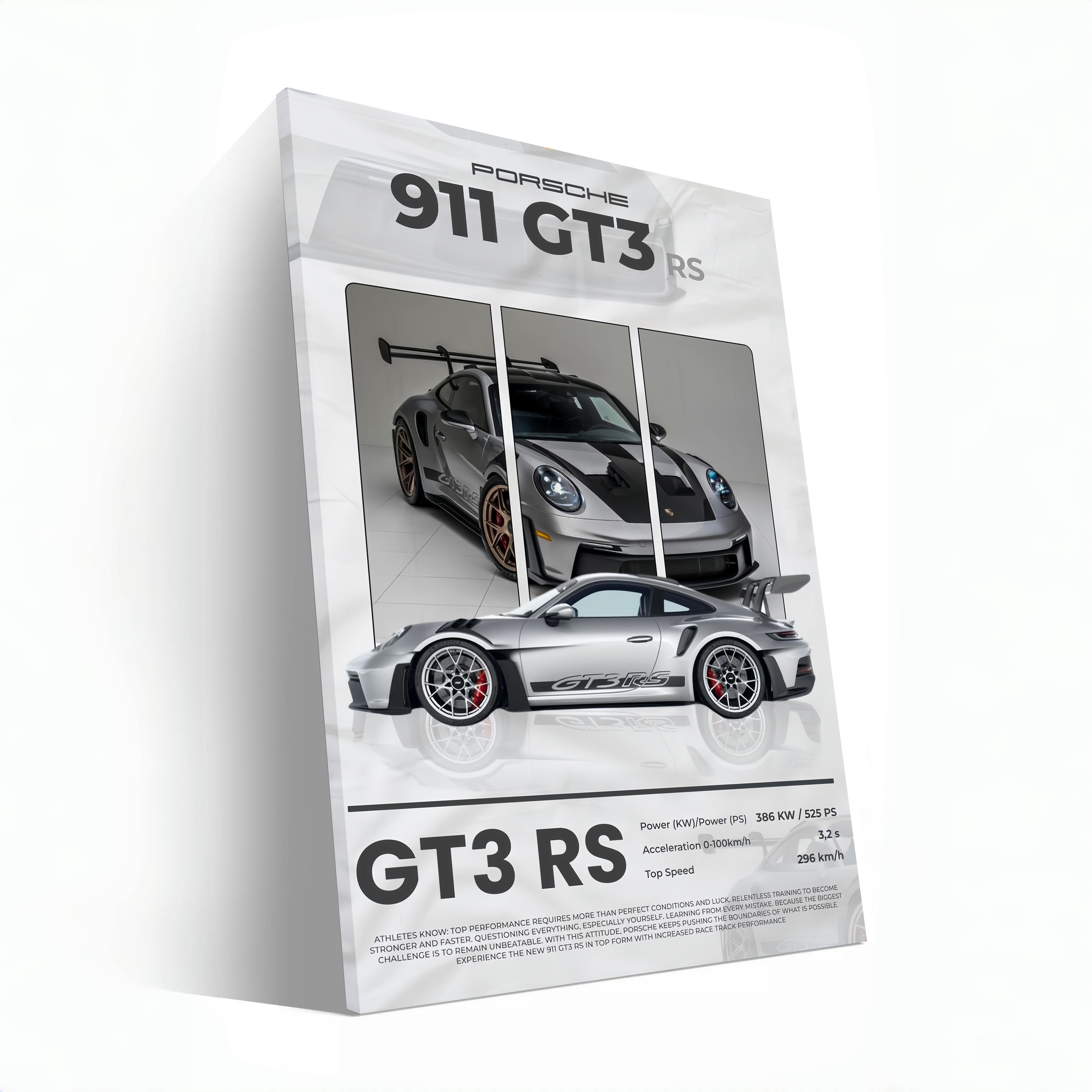 Silver 911 GT3RS Supercar