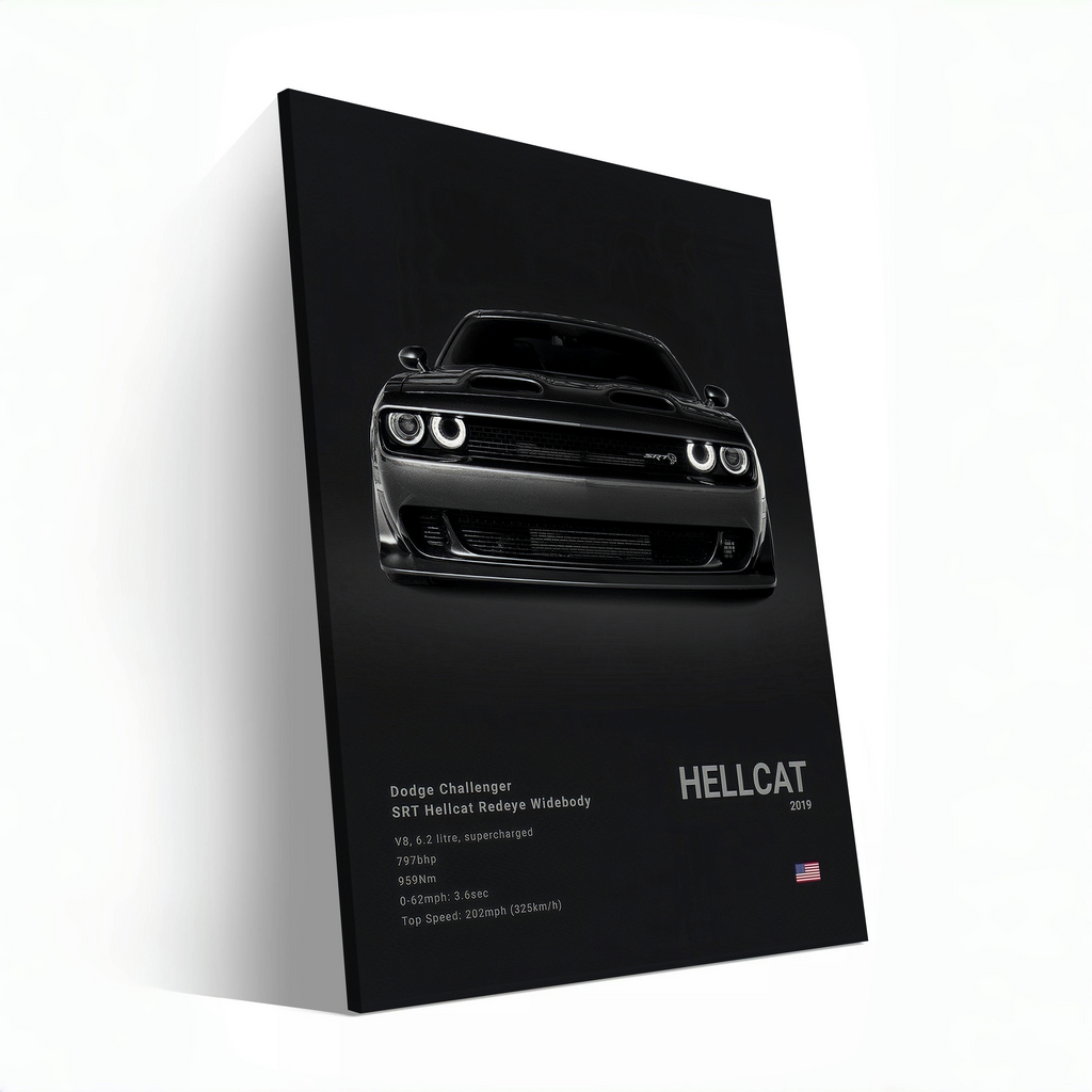Black Dodge Challenger Hellcat Redeye
