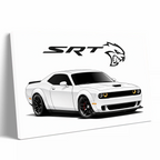 White Challenger SRT Hellcat