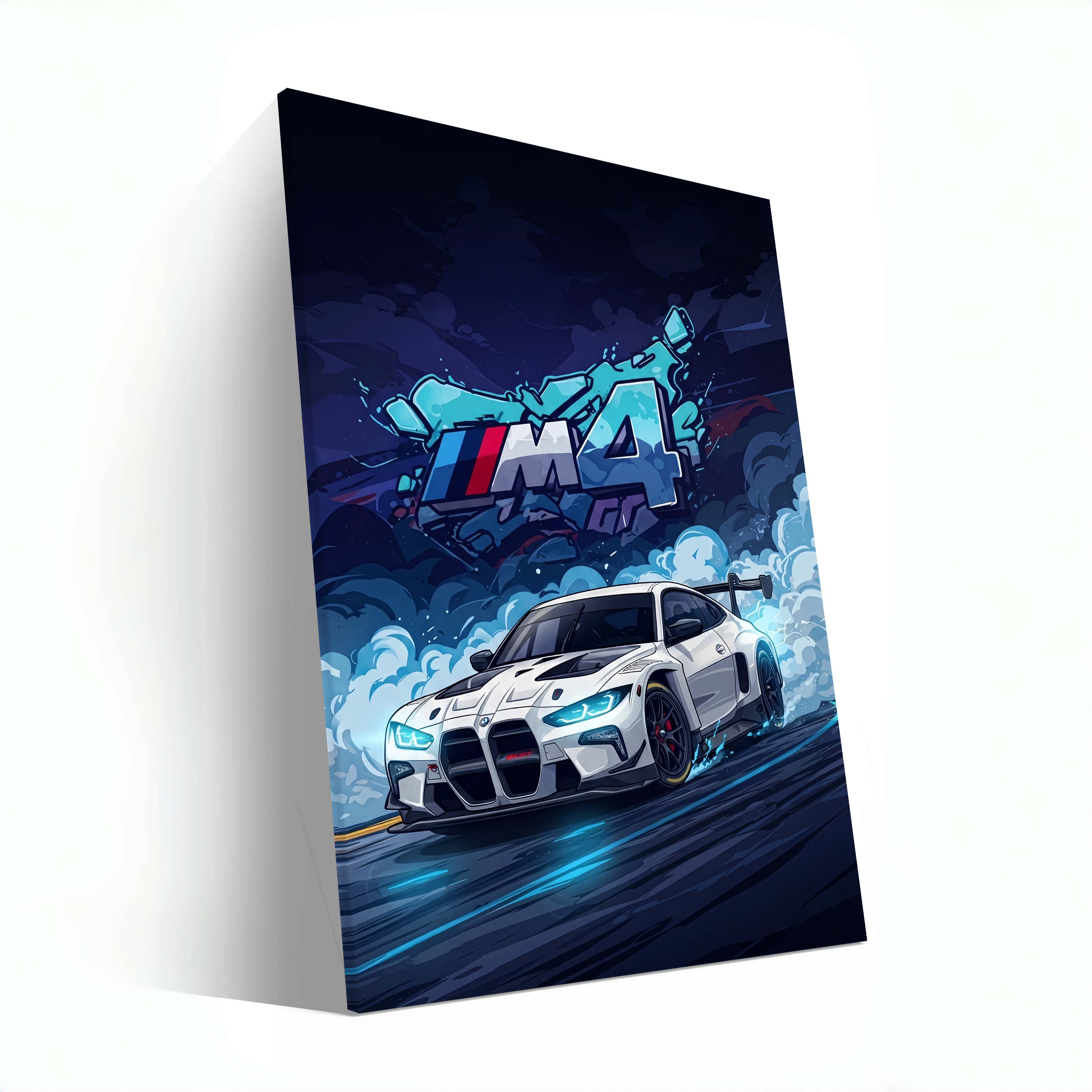White BMW M4 -Animed Style