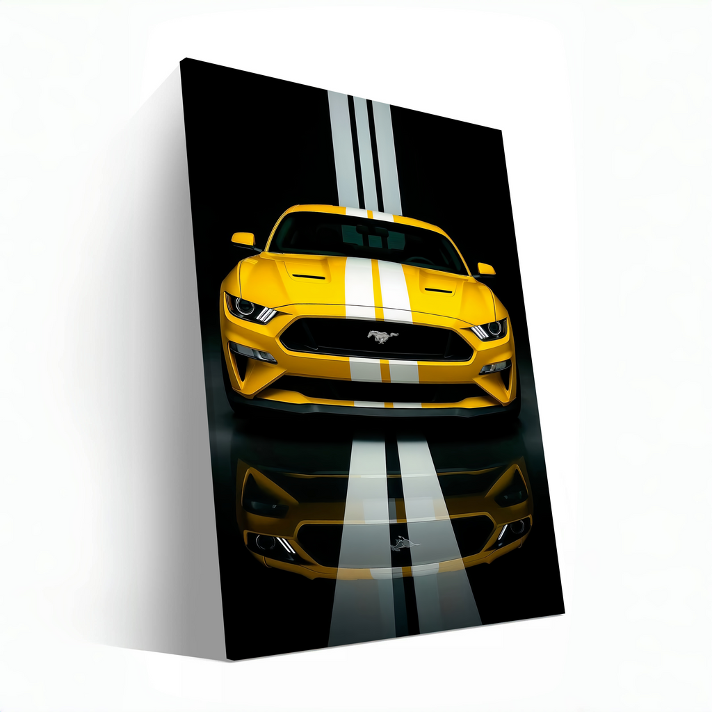 Yellow Ford Mustang