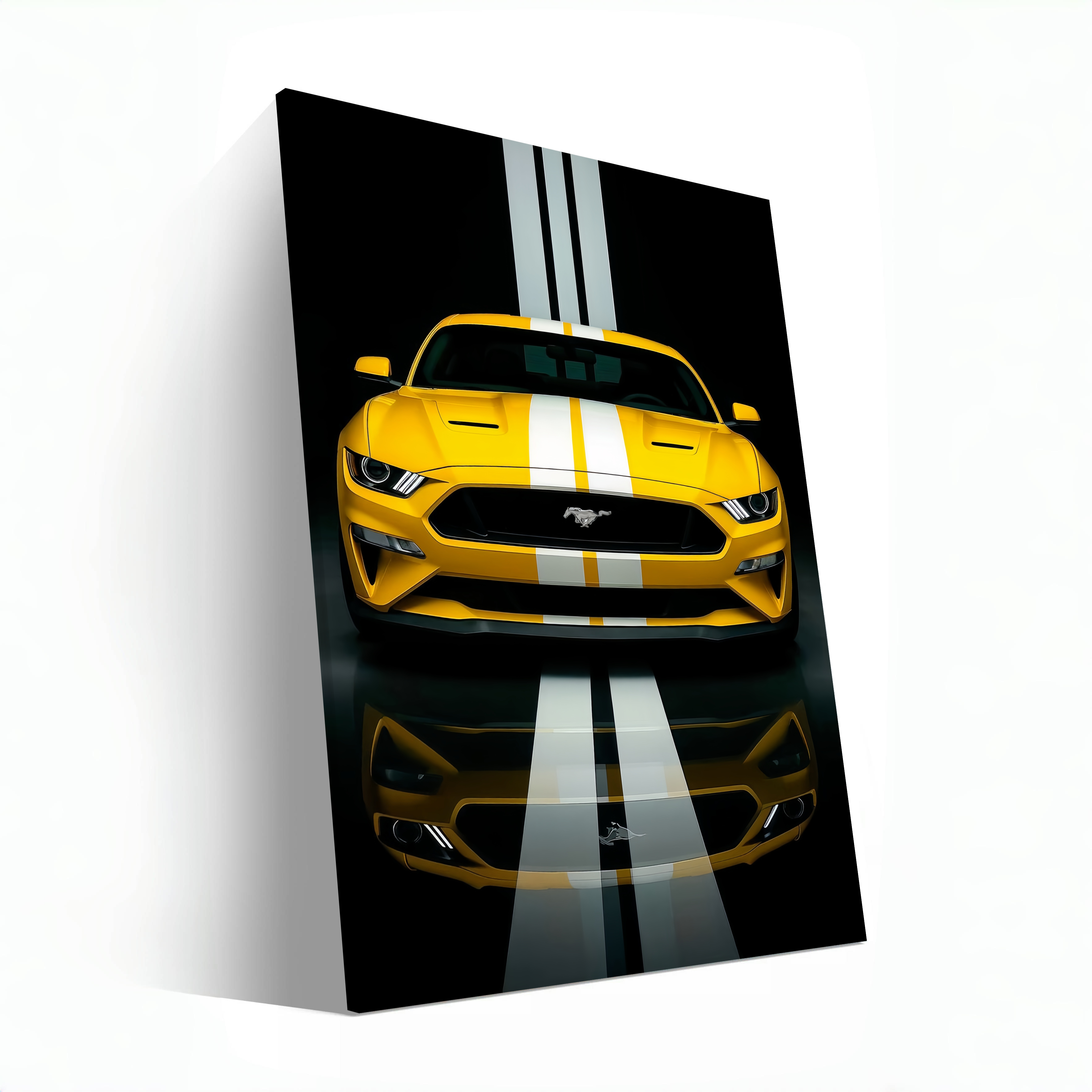 Yellow Ford Mustang