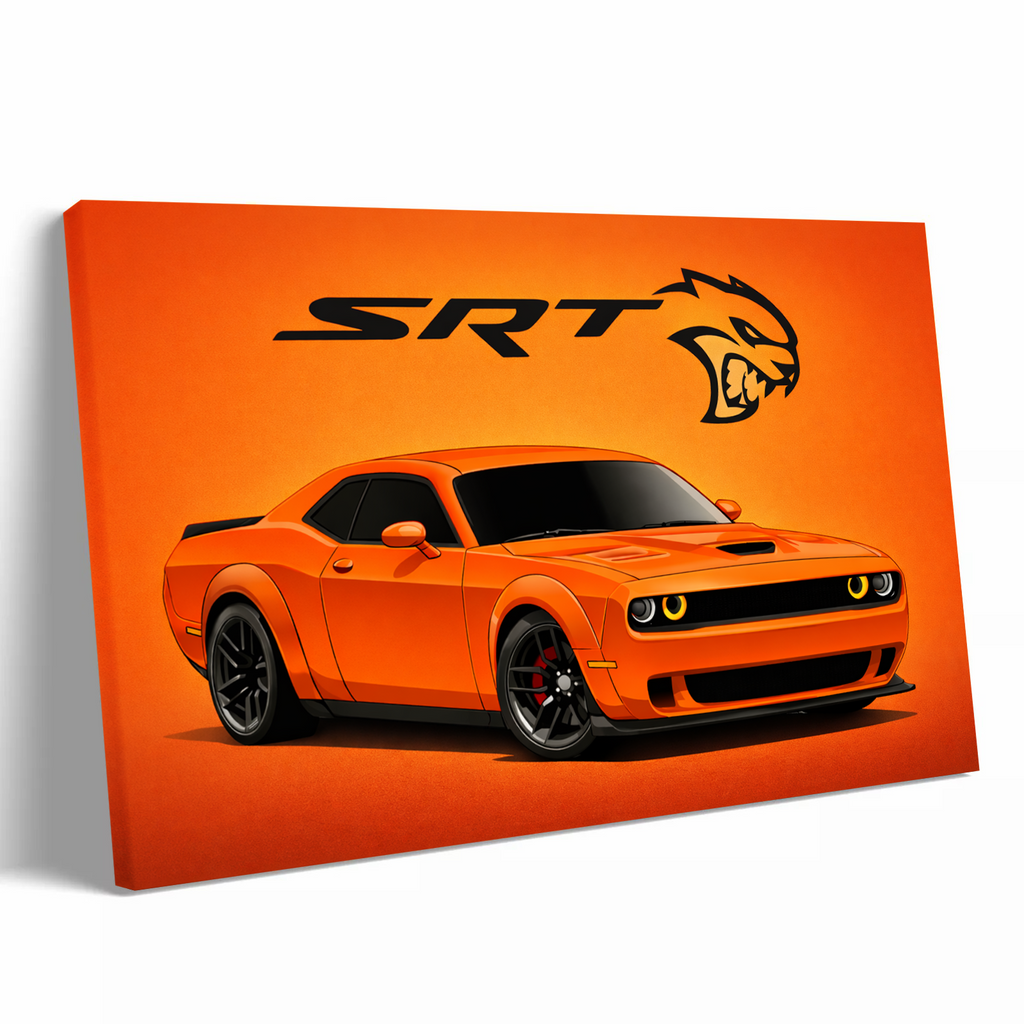 Orange Challenger SRT Hellcat