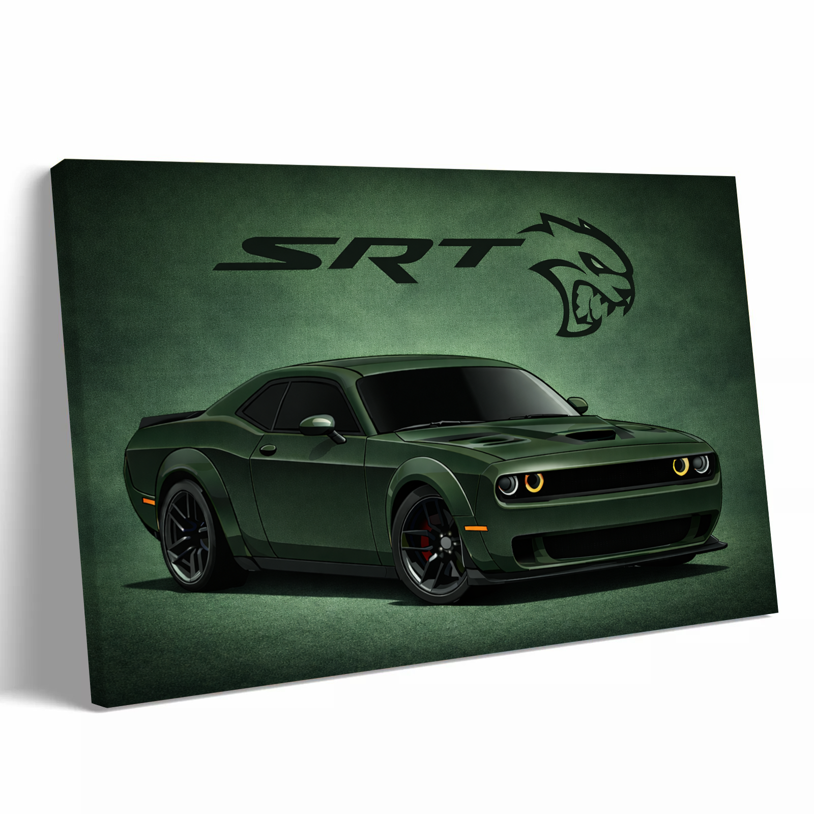 Green Challenger SRT Hellcat