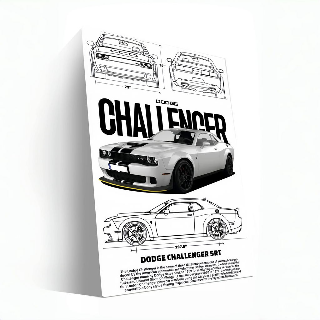White Challenger SRT Hellcat
