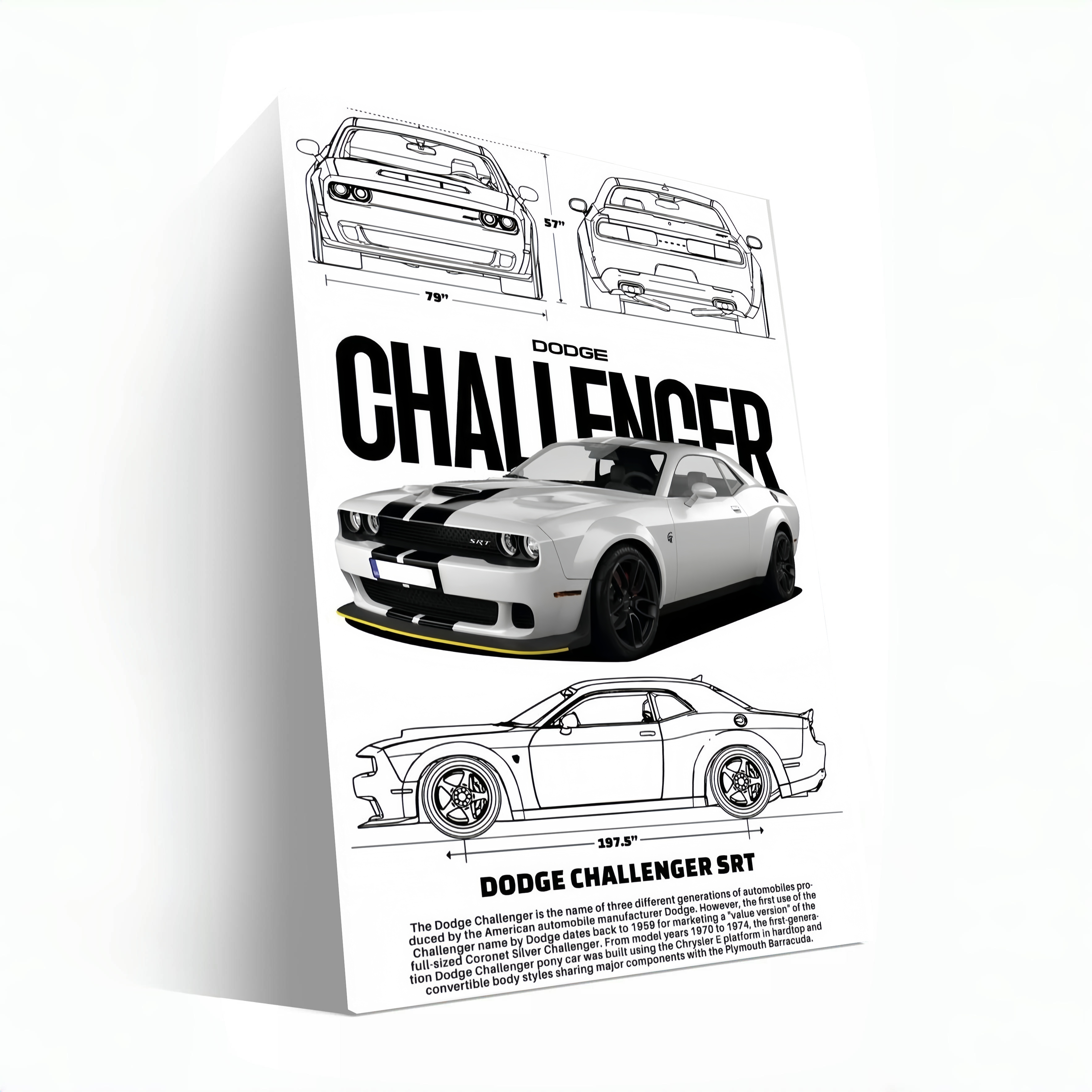 White Challenger SRT Hellcat