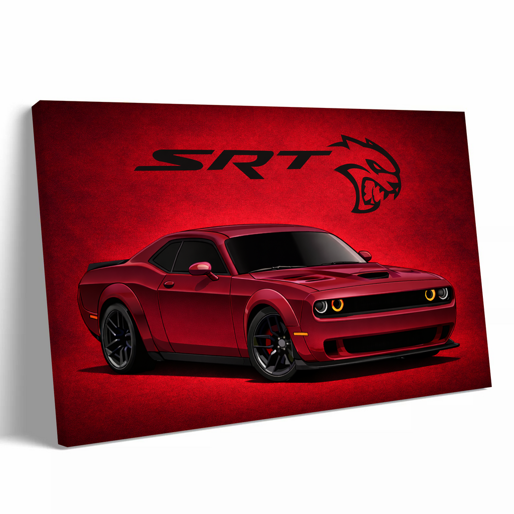 Burgundy Challenger SRT Hellcat