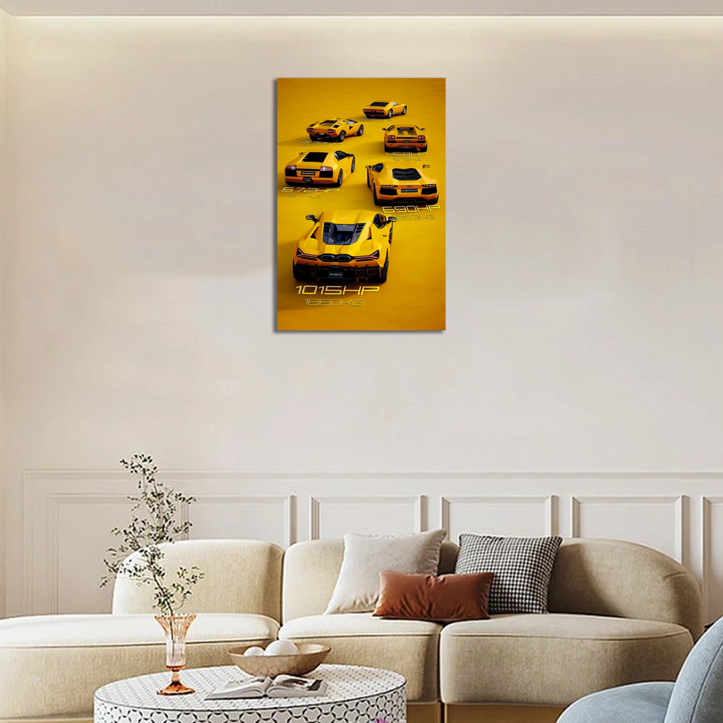 Yellow Lamborghini Huracán -Rear