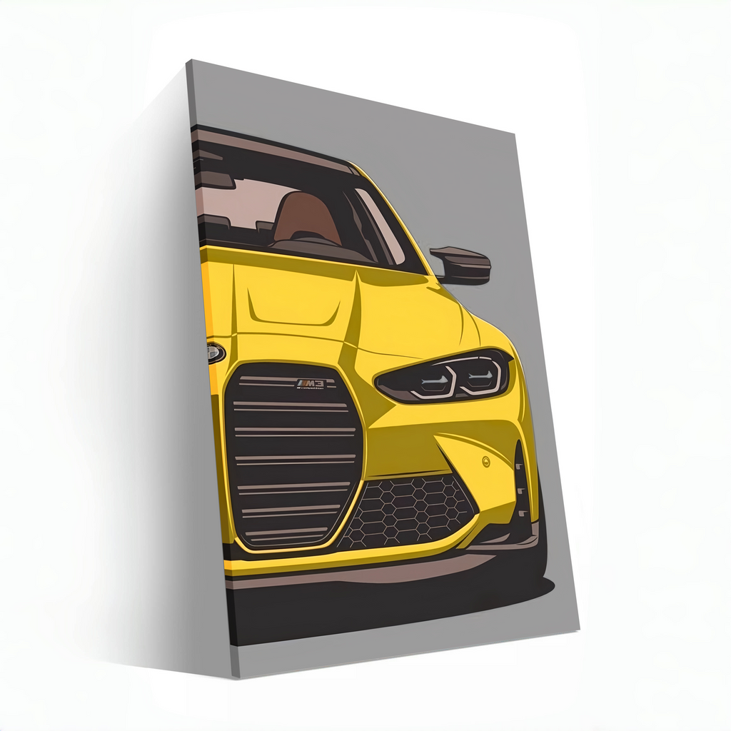 Yellow BMW M3