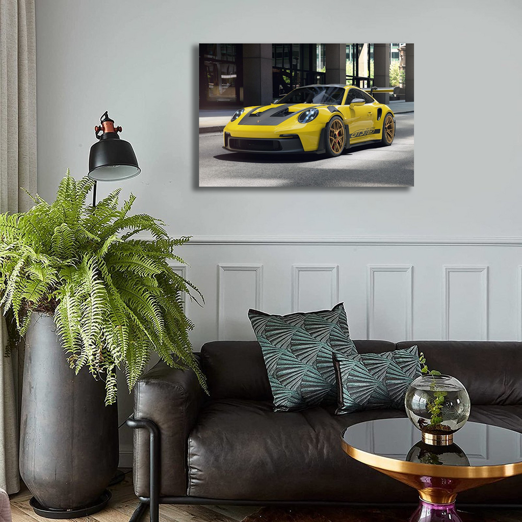 Yellow Porsche 911 GT3RS Supercar