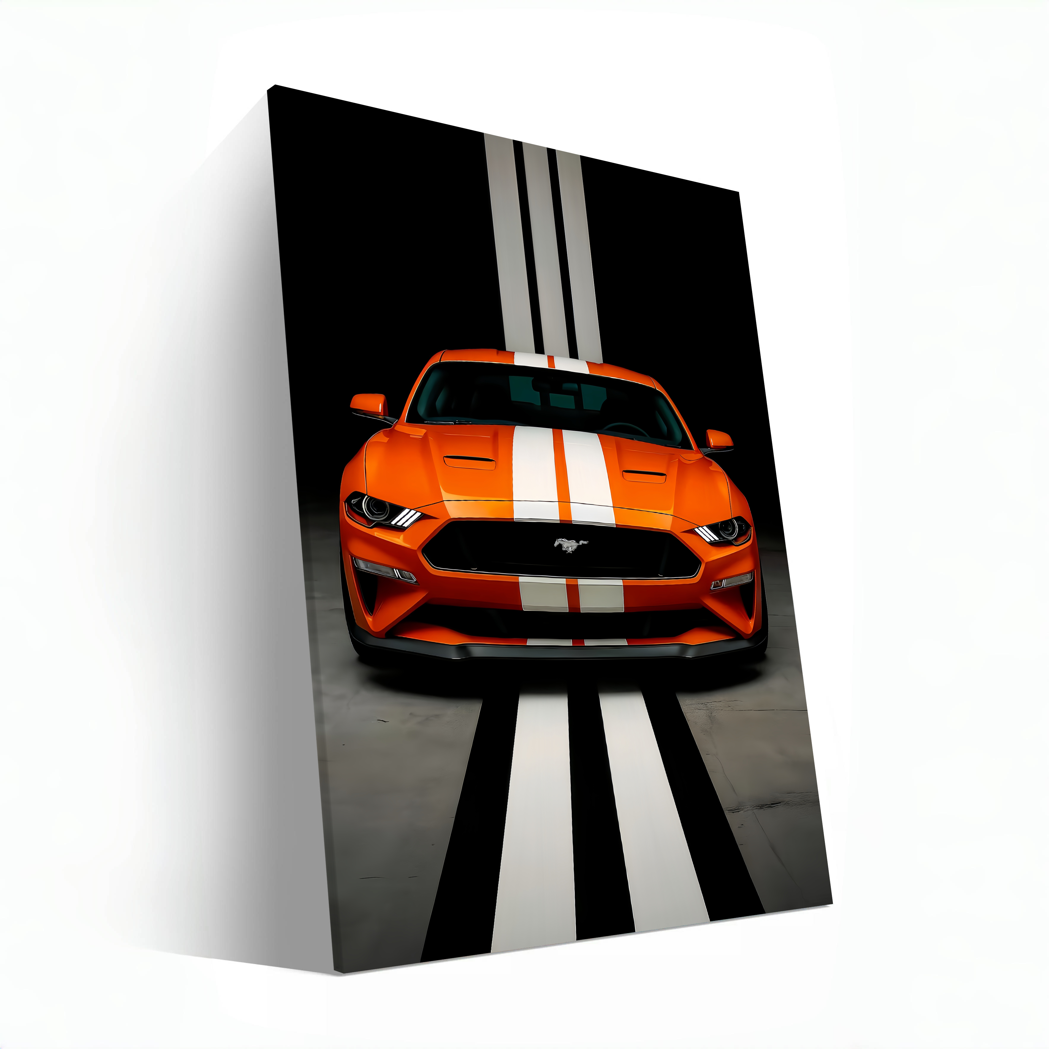 Orange Ford Mustang