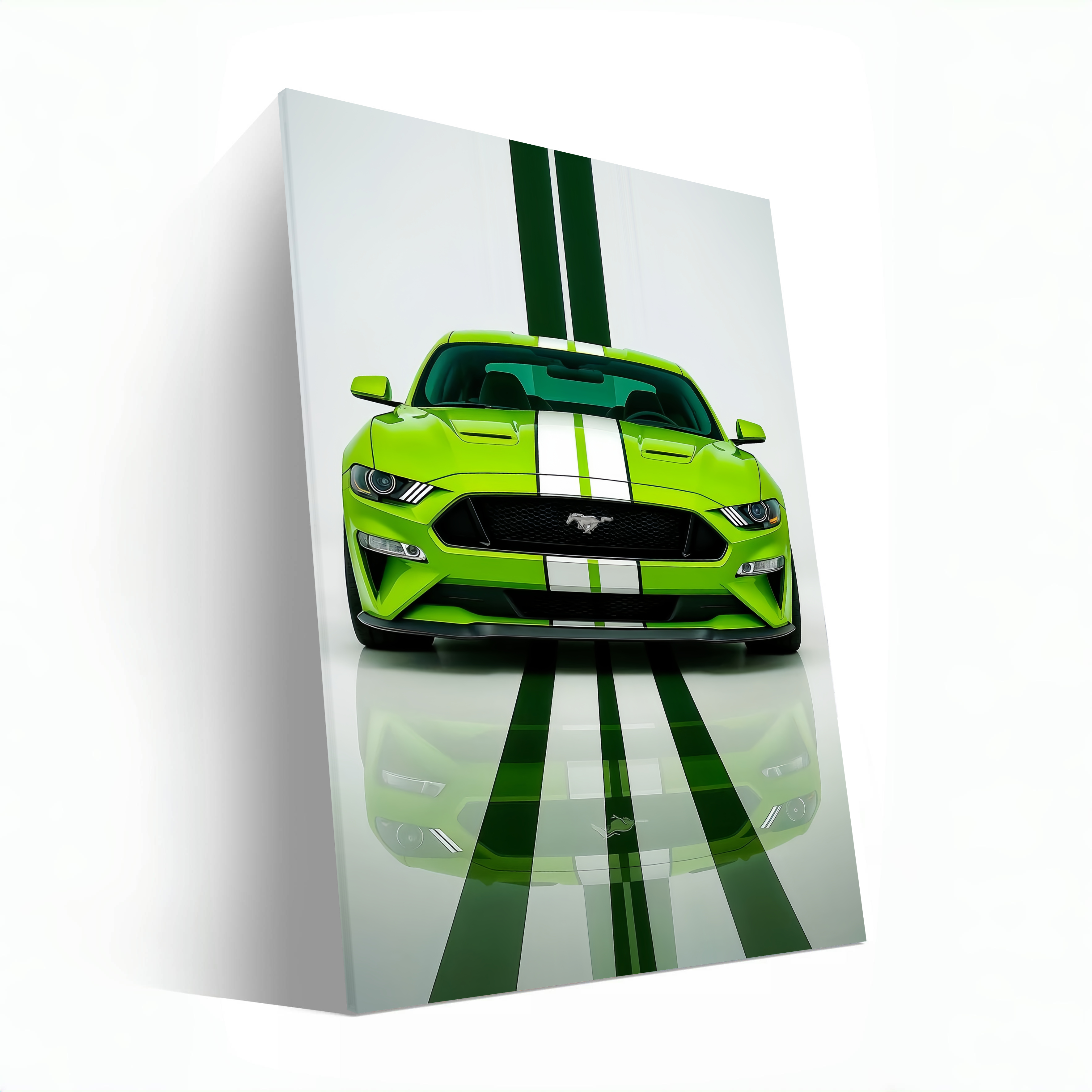 Green Ford Mustang