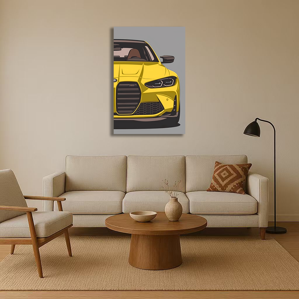 Yellow BMW M3