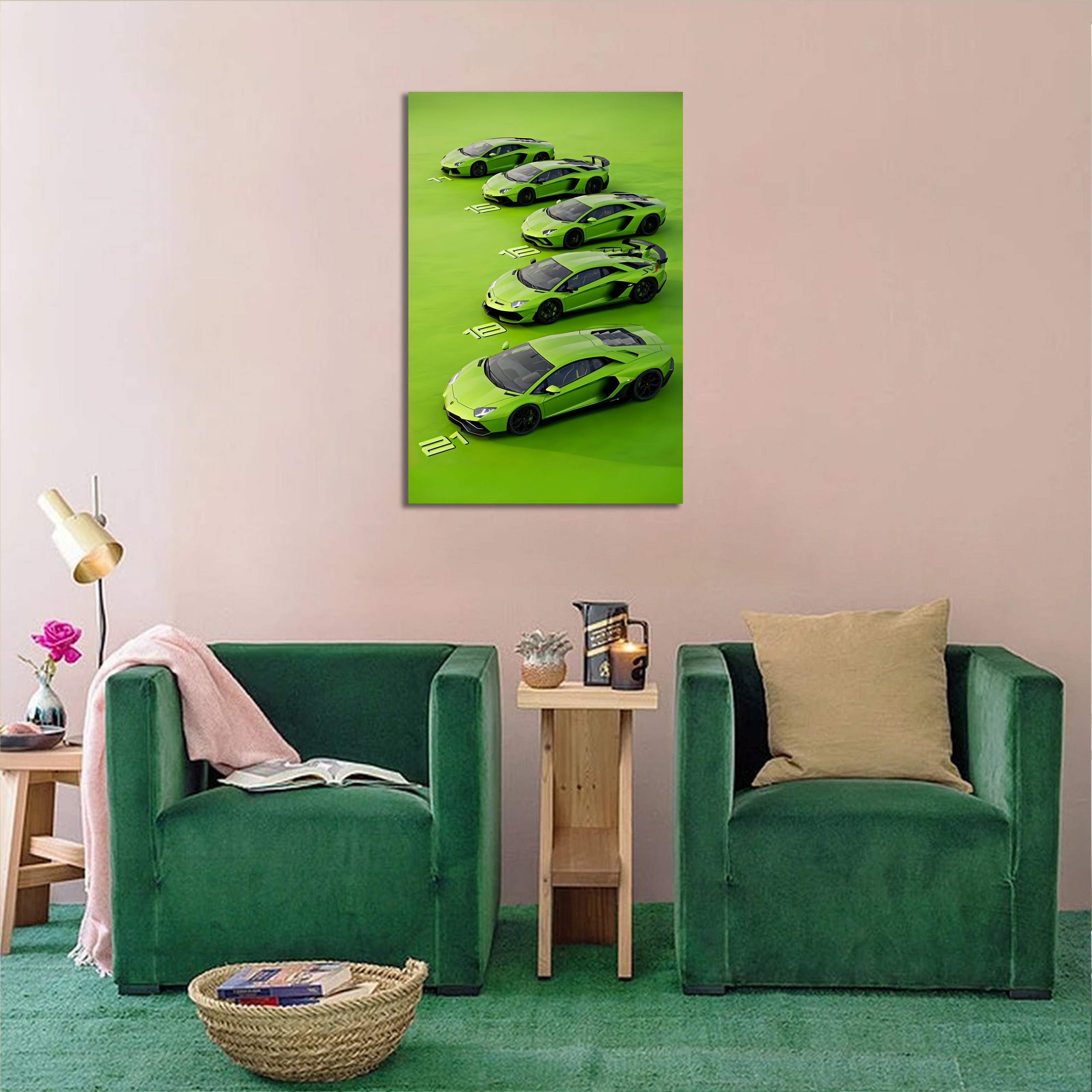 Green Lamborghini Huracán -Side