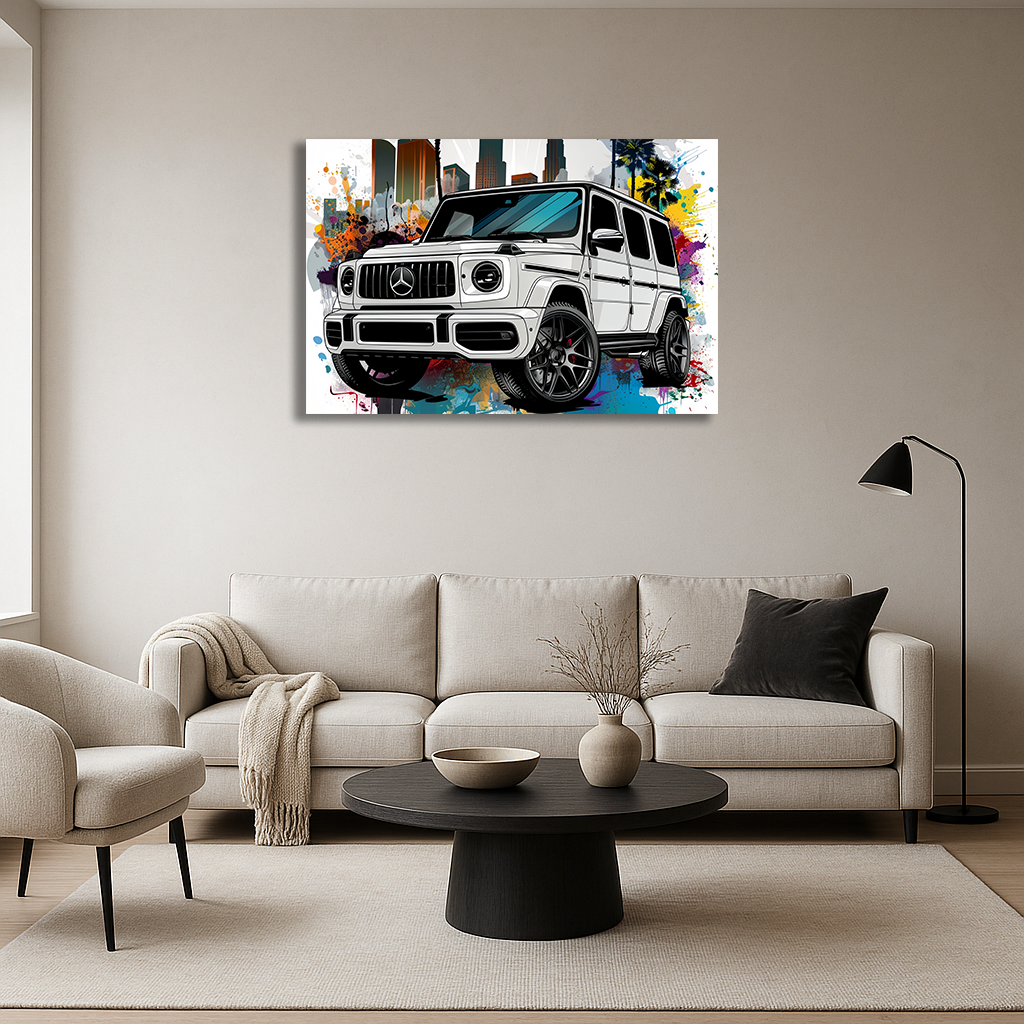 White Mercedes G-Wagon