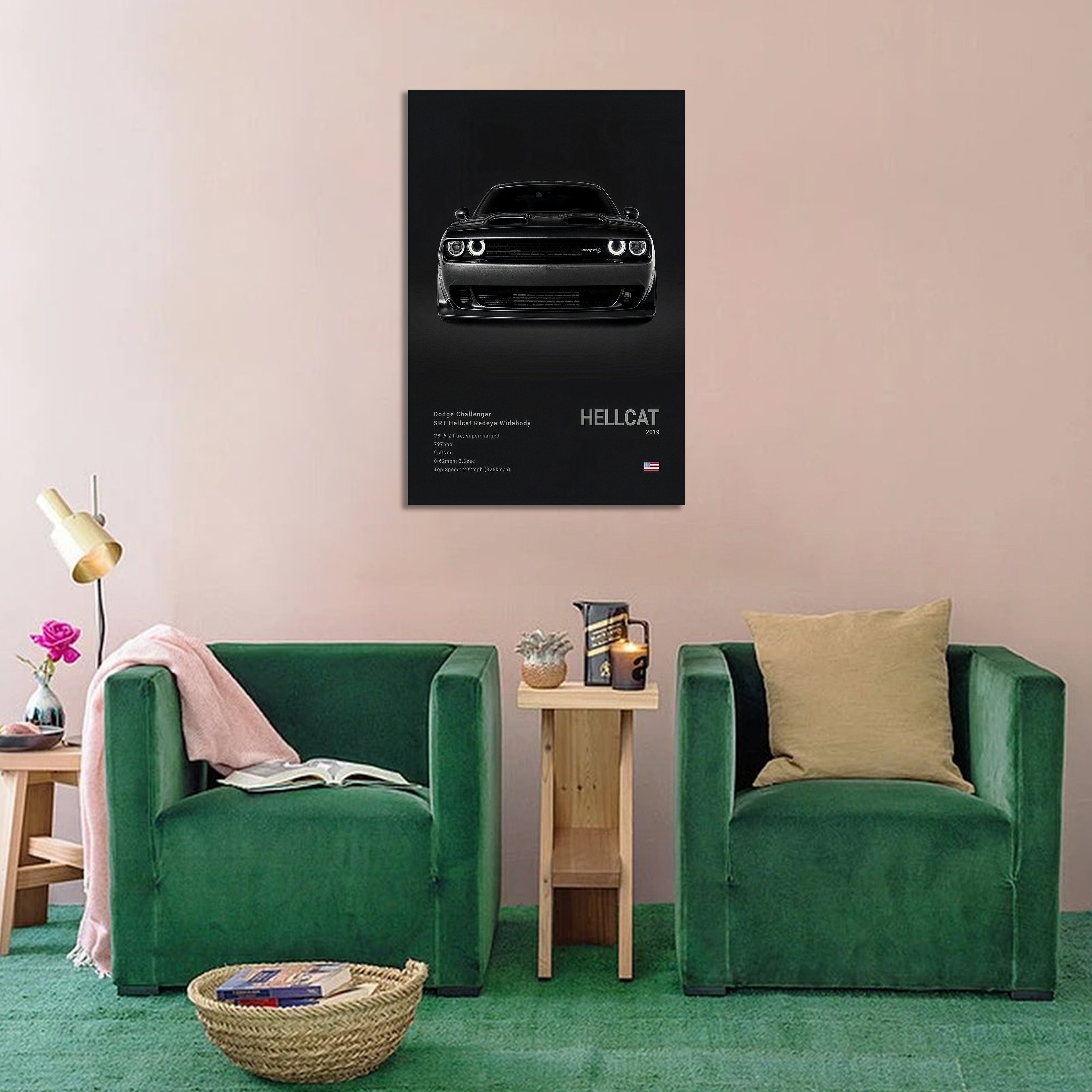 Black Dodge Challenger Hellcat Redeye