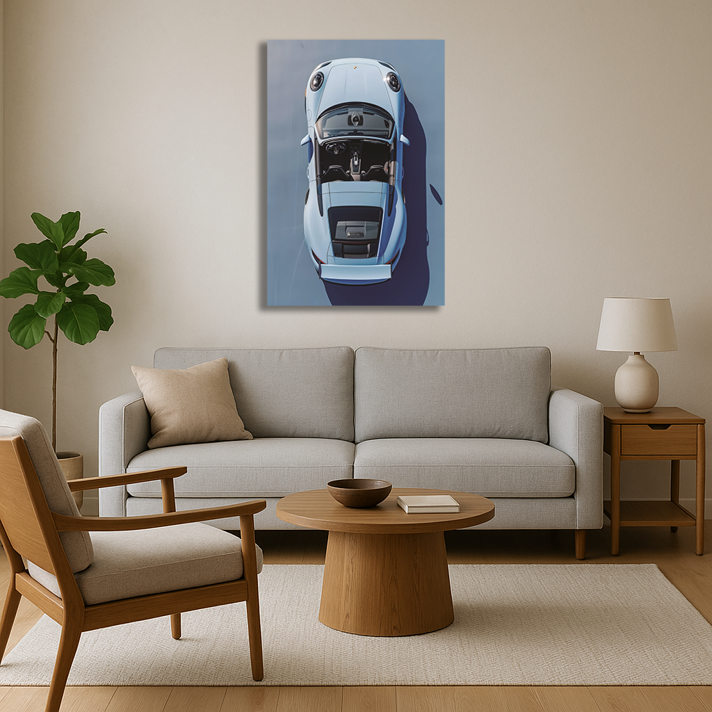 Blue Porsche 911 GT3RS -Top View