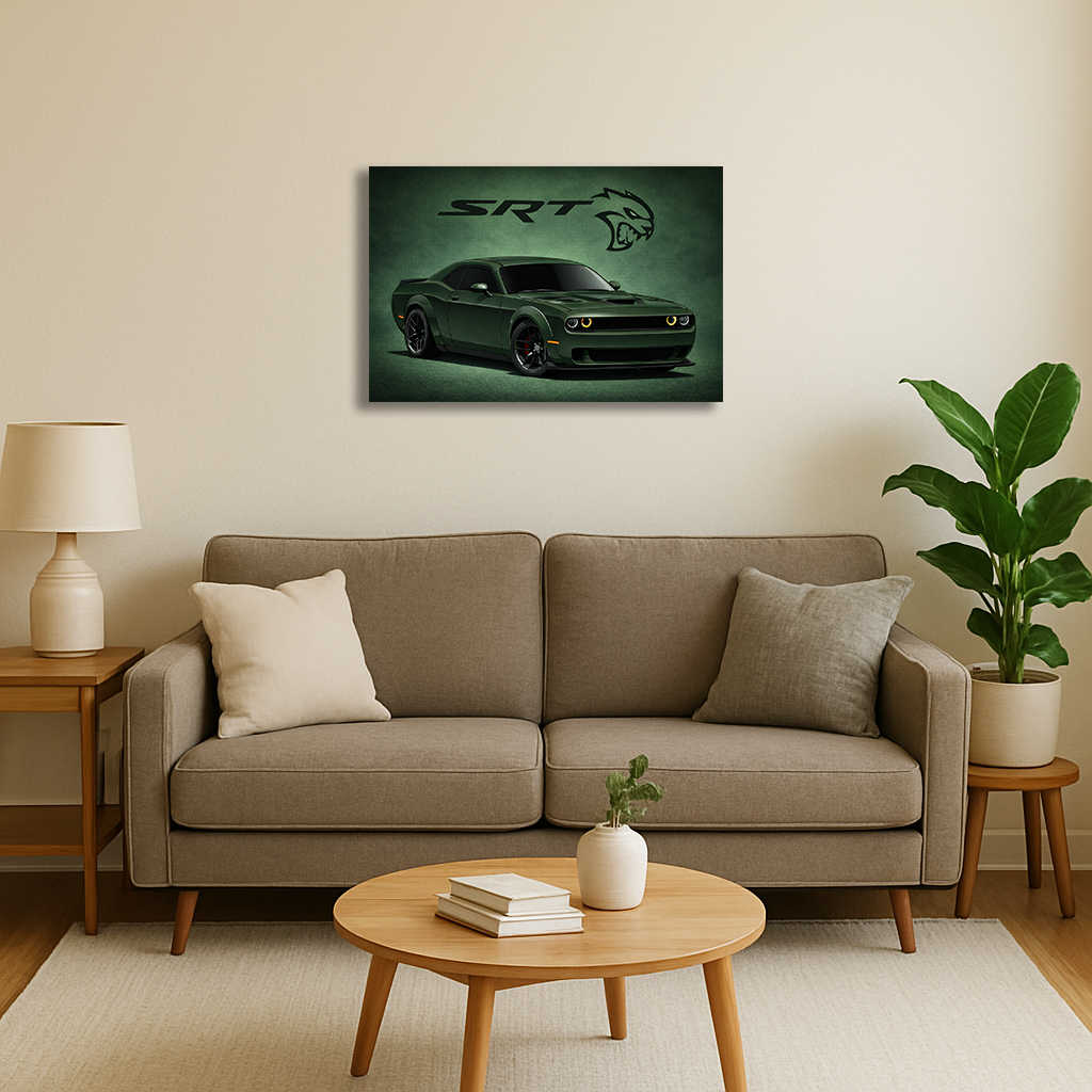 Green Challenger SRT Hellcat