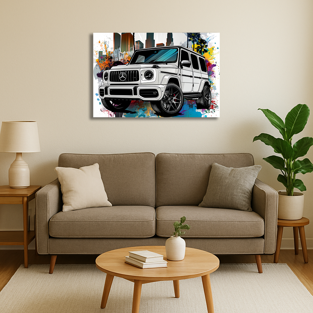 White Mercedes G-Wagon